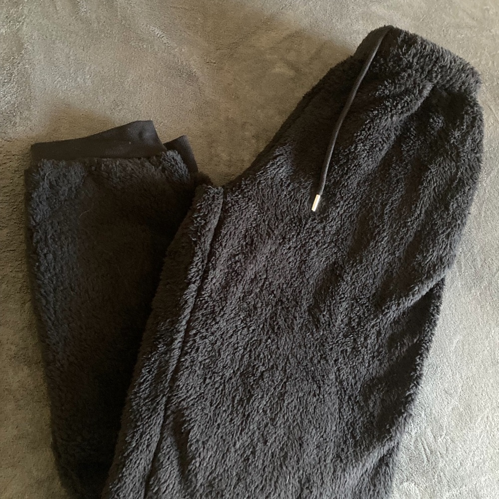 Super Soft and Warm Black Fleece Joggers.